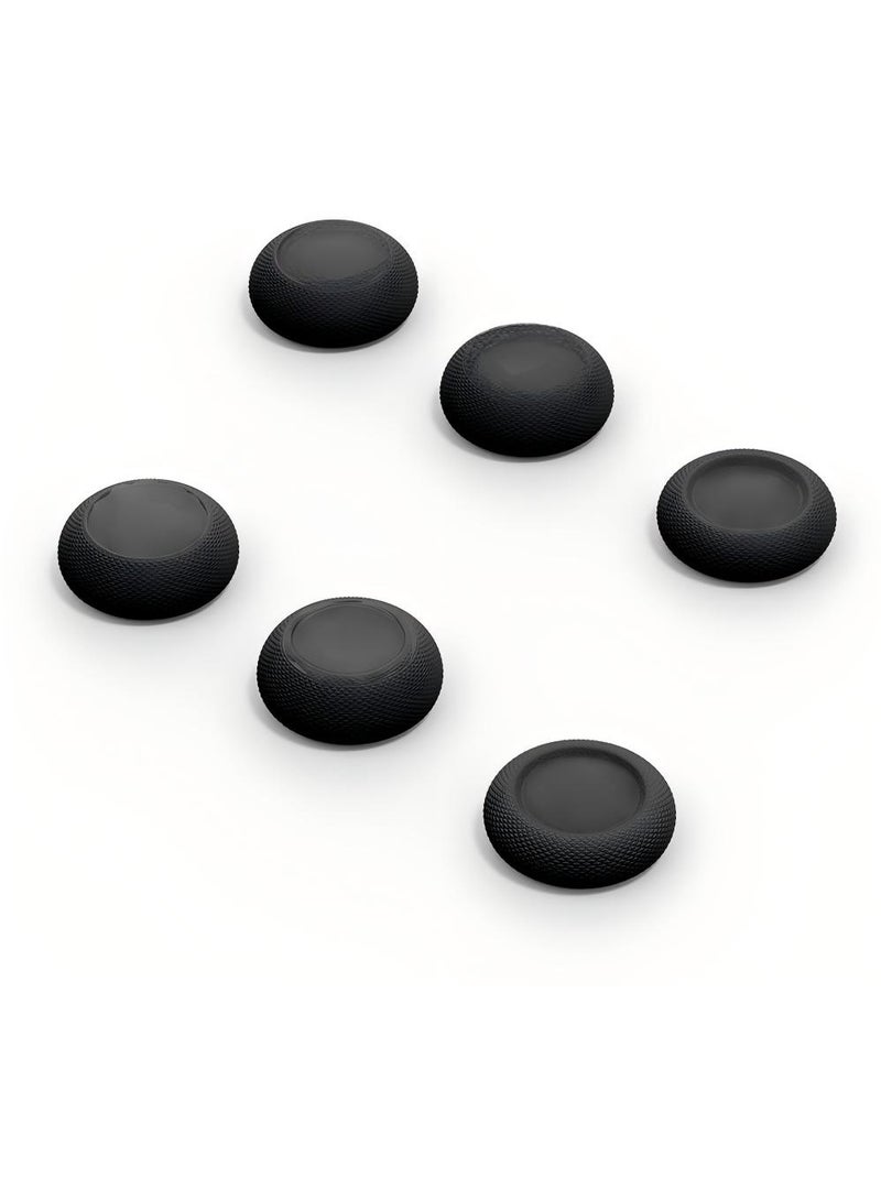 سكال اند كو غطاء عصا التحكم لألعاب نينتندو سويتش 2 جوي كون - أسود، 3 أزواج (6 قطع) - Image 1